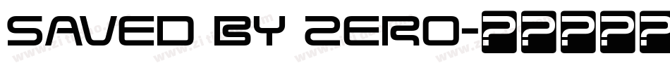 Saved By Zero字体转换